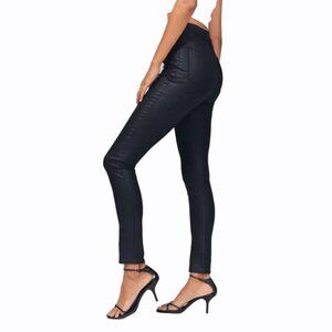 Abercrombie Womens Coated Super Skinny Ankle Jeans High Rise Black Size  30/10 L